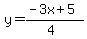 y=%28-3x%2B5%29%2F%284%29