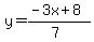 y=%28-3x%2B8%29%2F%287%29