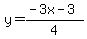 y=%28-3x-3%29%2F4