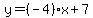 y=%28-4%29x%2B7