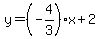 y=%28-4%2F3%29%2Ax%2B2