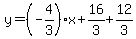 y=%28-4%2F3%29x%2B16%2F3%2B12%2F3