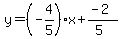 y=%28-4%2F5%29x%2B%28-2%29%2F%285%29