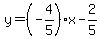 y=%28-4%2F5%29x-2%2F5