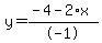 y=%28-4-2%2Ax%29%2F-1