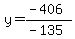 y=%28-406%29%2F%28-135%29
