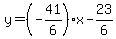 y=%28-41%2F6%29x-23%2F6