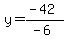 y=%28-42%29%2F%28-6%29