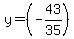 y=%28-43%2F35%29