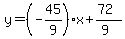 y=%28-45%2F9%29x%2B%2872%29%2F%289%29