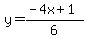 y=%28-4x%2B1%29%2F6