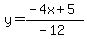 y=%28-4x%2B5%29%2F%28-12%29
