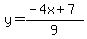 y=%28-4x%2B7%29%2F9