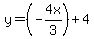 y=%28-4x%2F3%29%2B4