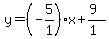 y=%28-5%2F1%29x%2B%289%29%2F%281%29