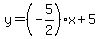 y=%28-5%2F2%29x%2B5