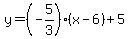y=%28-5%2F3%29%28x-6%29%2B5