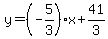 y=%28-5%2F3%29%2Ax%2B41%2F3