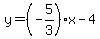 y=%28-5%2F3%29%2Ax-4