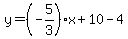 y=%28-5%2F3%29x%2B10-4