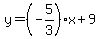 y=%28-5%2F3%29x%2B9