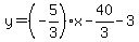 y=%28-5%2F3%29x-40%2F3-3