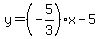 y=%28-5%2F3%29x-5