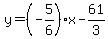 y=%28-5%2F6%29x-61%2F3