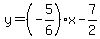 y=%28-5%2F6%29x-7%2F2