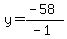 y=%28-58%29%2F%28-1%29