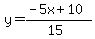 y=%28-5x%2B10%29%2F%2815%29