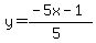 y=%28-5x-1%29%2F%285%29