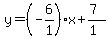 y=%28-6%2F1%29x%2B%287%29%2F%281%29