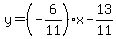 y=%28-6%2F11%29x-13%2F11