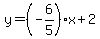 y=%28-6%2F5%29x%2B2