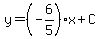 y=%28-6%2F5%29x%2BC
