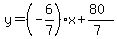 y=%28-6%2F7%29x%2B%2880%29%2F%287%29