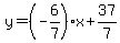 y=%28-6%2F7%29x%2B37%2F7