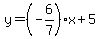 y=%28-6%2F7%29x%2B5