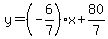 y=%28-6%2F7%29x%2B80%2F7