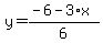 y=%28-6-3%2Ax%29%2F6