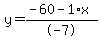 y=%28-60-1%2Ax%29%2F-7