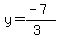 y=%28-7%29%2F%283%29