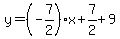 y=%28-7%2F2%29%2Ax%2B7%2F2%2B9