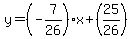 y=%28-7%2F26%29x%2B%2825%2F26%29