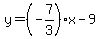 y=%28-7%2F3%29%2Ax-9
