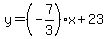 y=%28-7%2F3%29x%2B23