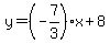 y=%28-7%2F3%29x%2B8