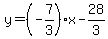 y=%28-7%2F3%29x-28%2F3