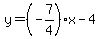 y=%28-7%2F4%29x-4